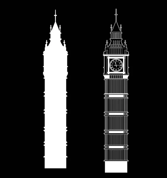 De Big ben vector — Stockvector