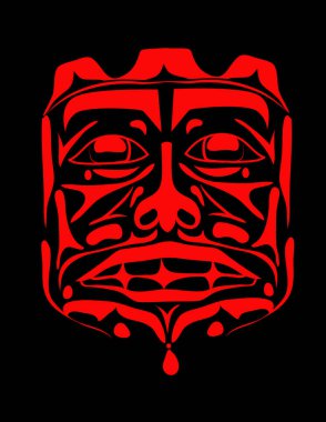 Vektör çizim yüz simgesi