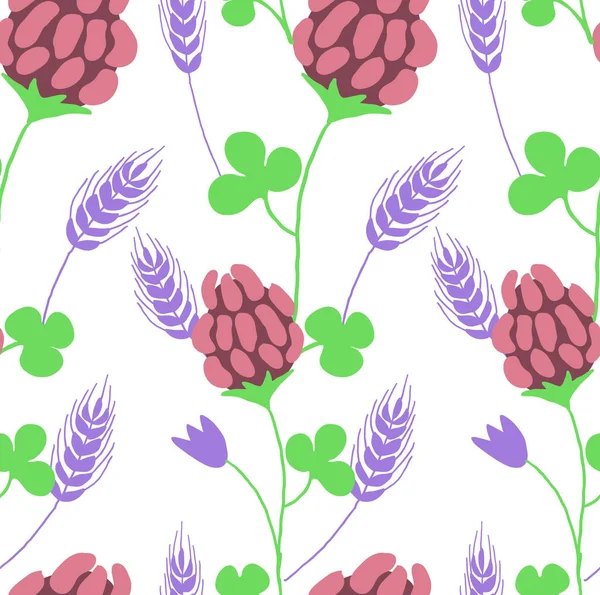 可愛いベクトル花シームレスパターン — ストックベクタ