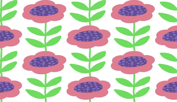 Mignon vecteur floral motif sans couture — Image vectorielle