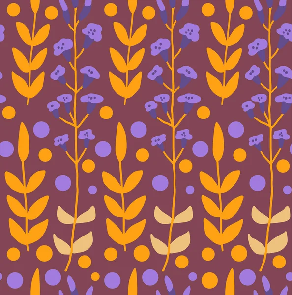 Cute vector floral seamless pattern — Stock Vector