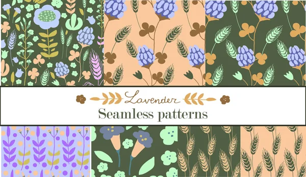 Cute vector floral seamless pattern — Stock Vector