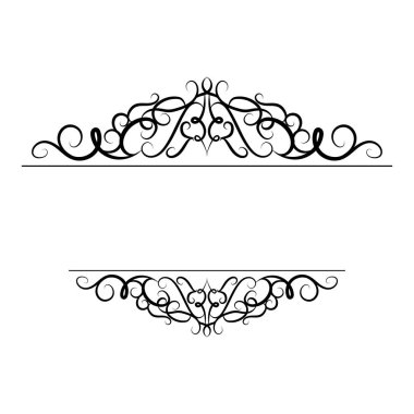 Vintage vektör girdap çerçeve