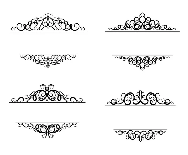 Vintage vector swirl frame set — Stock Vector