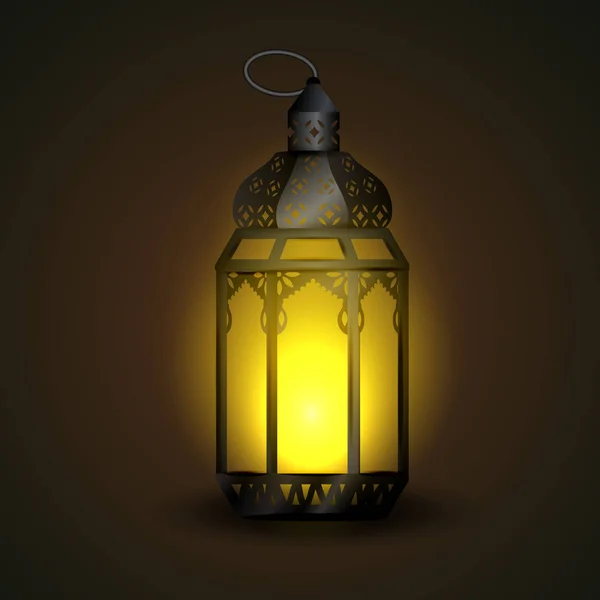 Ramadán Kareem linterna árabe — Vector de stock