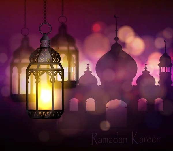 Ramadan Kareem, fond de salutation — Image vectorielle