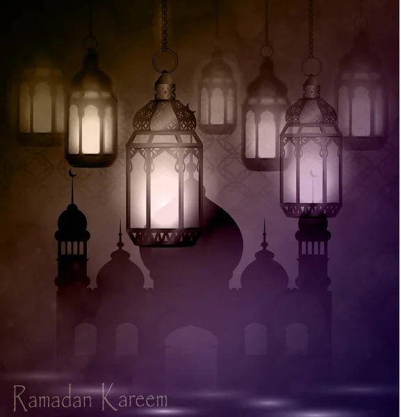 Ramadan Kareem, begroeting achtergrond — Stockvector