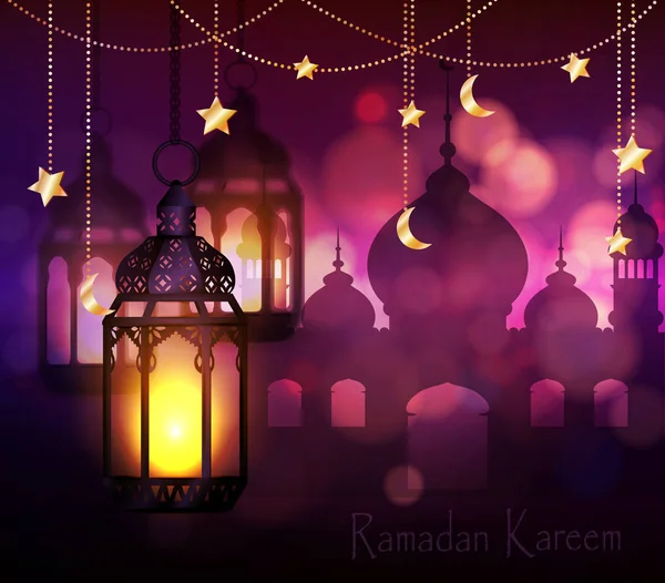 Ramadan kareem, Grußhintergrund — Stockvektor