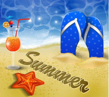 Güzel plaj manzarası