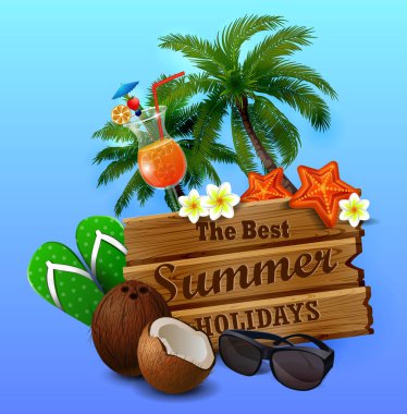 ahşap tahta tropikal arka plan üzerinde