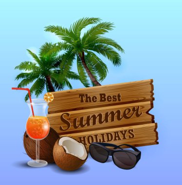 ahşap tahta tropikal arka plan üzerinde