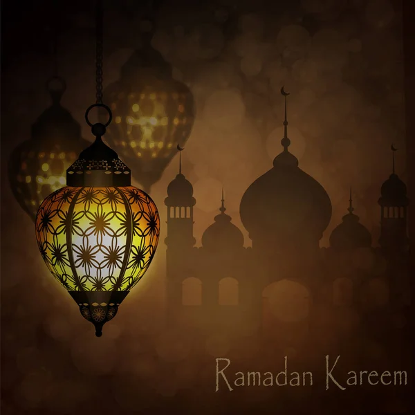 Ramadán Kareem, pozdrav pozadí — Stockový vektor