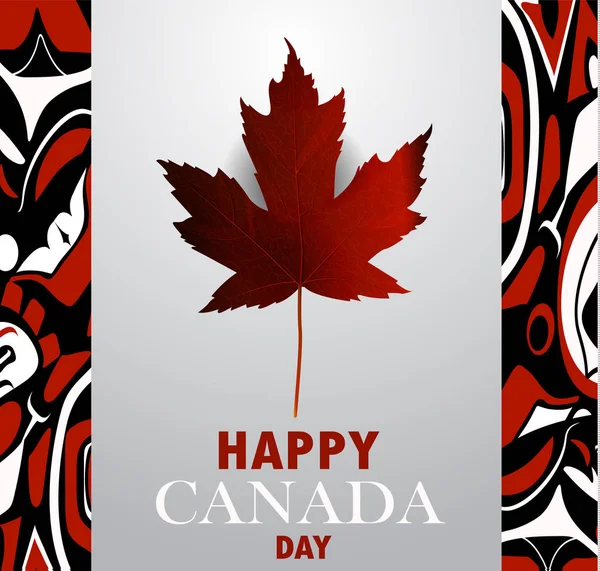 Canada vlag de nationale dag van Canada — Stockvector