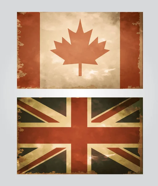 古い英国の旗 — ストックベクタ