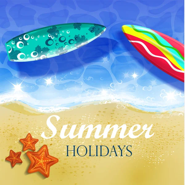 Renkli yaz tasarım sörf