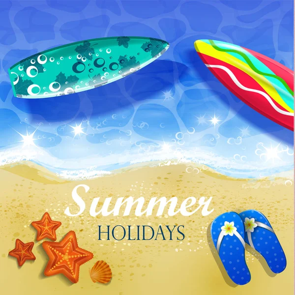 Renkli yaz tasarım sörf