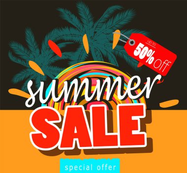 yaz satış şablonu afişi