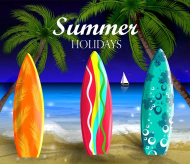 Geceleri palmiye ağaçları