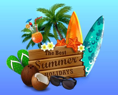 ahşap tahta tropikal arka plan üzerinde