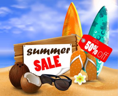 Yaz satış banner online alışveriş