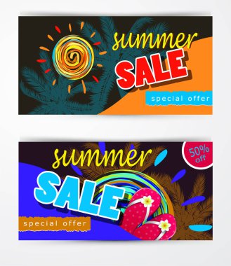 yaz satış şablonu afişi