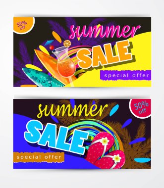 yaz satış şablonu afişi