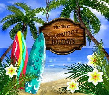 tropikal vektör arka plan