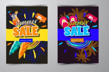 yaz satış şablonu afişi