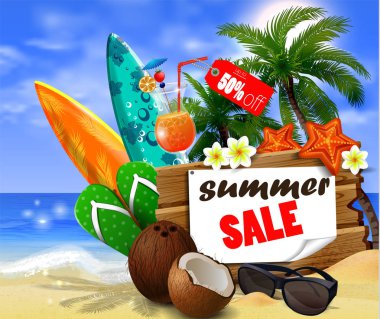 Yaz satış banner online alışveriş