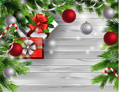 Yılbaşı yeni yıl tasarım ahşap arka plan