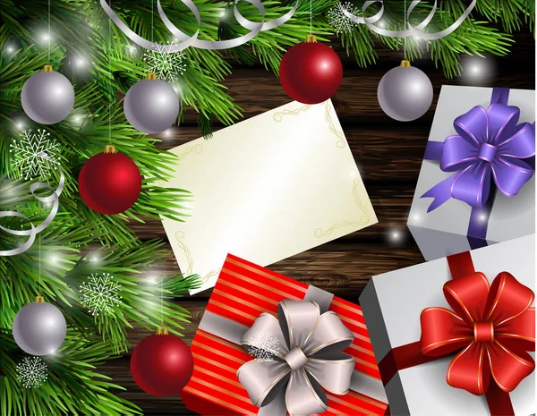 Yılbaşı yeni yıl tasarım ahşap arka plan