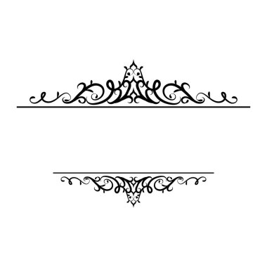 Vintage vektör girdap çerçeve