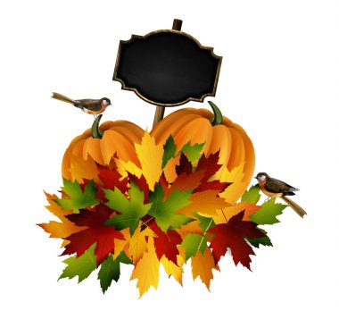 Şükran günü vektör sonbahar kompozisyon