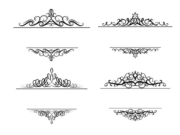 复古矢量旋流框架集 — 图库矢量图片