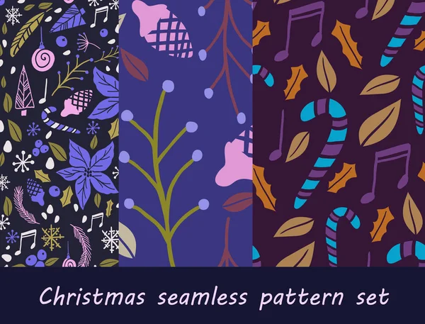 Christmas seamless pattern with fir tree — Stock Vector