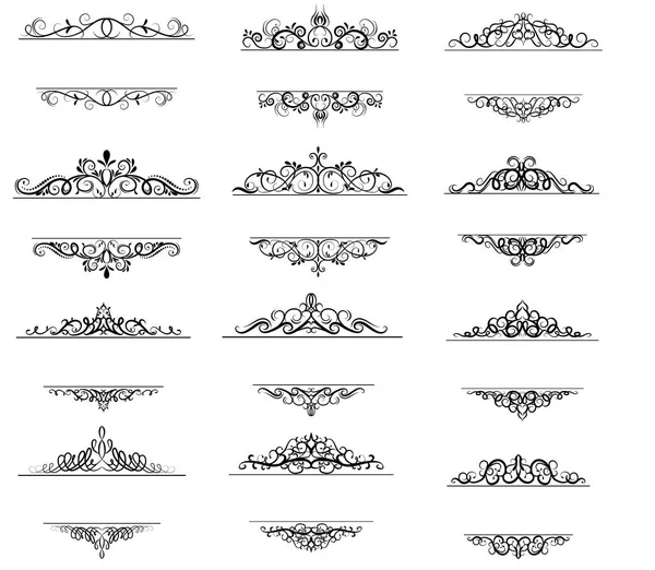 Vintage vektör girdap çerçeve kümesi