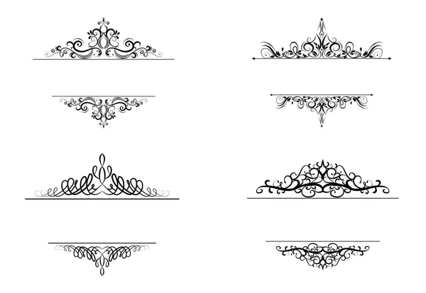 复古矢量旋流框架集 — 图库矢量图片