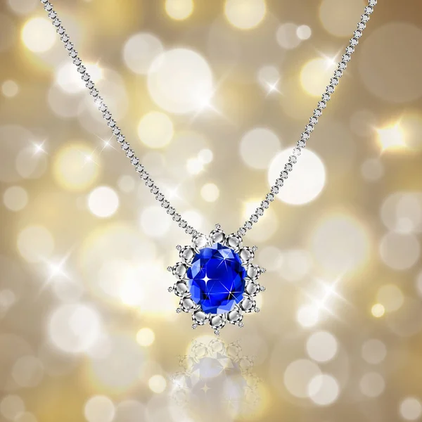 Yakut ve Pırlanta altın kolye