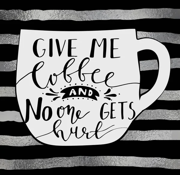 Poster çizilmiş kahve sloganı ile