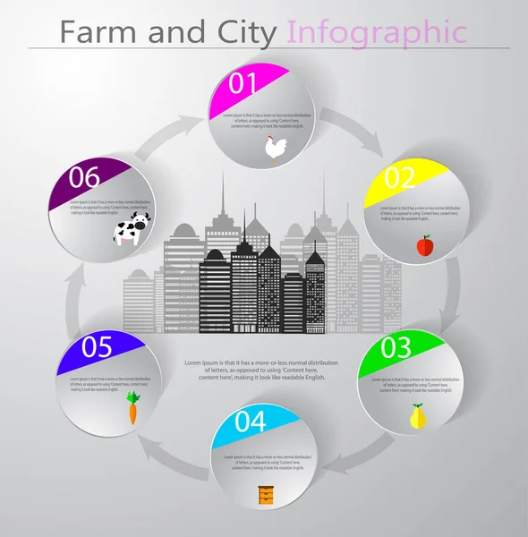 Eco living Infographic — Stock vektor