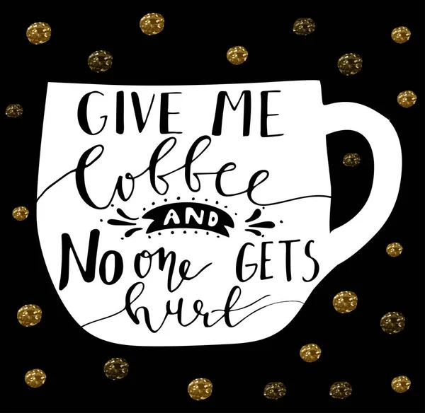 Poster çizilmiş kahve sloganı ile