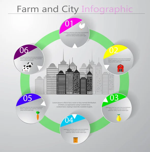 Eco living Infographic — Stock vektor