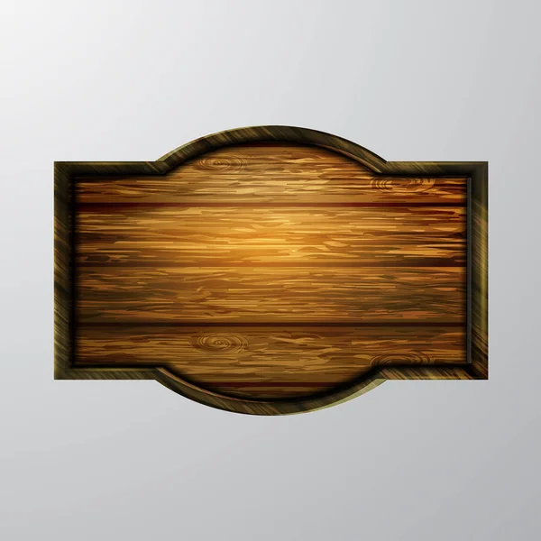 A fából készült táblák vektorreális illusztrációja — Stock Vector