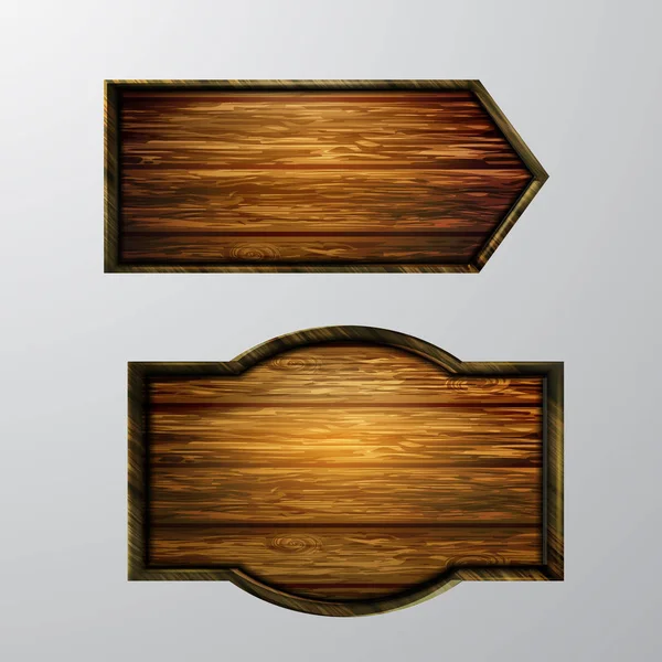 Ahşap işaretler, vektör Icon set