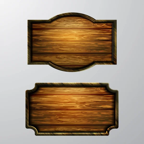 Ahşap işaretler, vektör Icon set