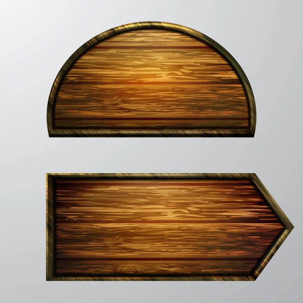 Ahşap işaretler, vektör Icon set