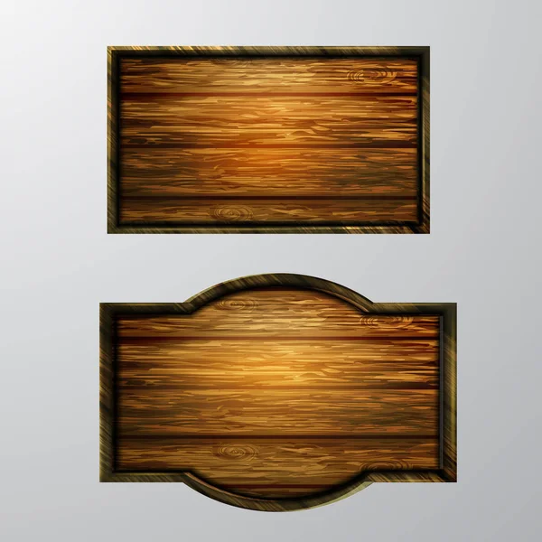 Ahşap işaretler, vektör Icon set