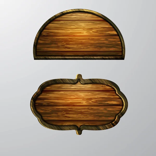 Ahşap işaretler, vektör Icon set