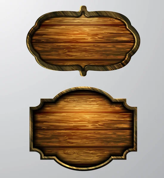 Ahşap işaretler, vektör Icon set