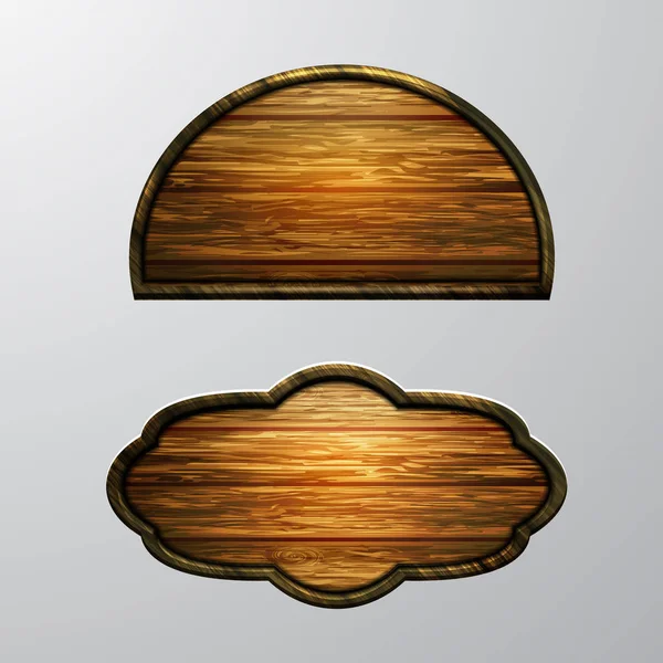 Ahşap işaretler, vektör Icon set